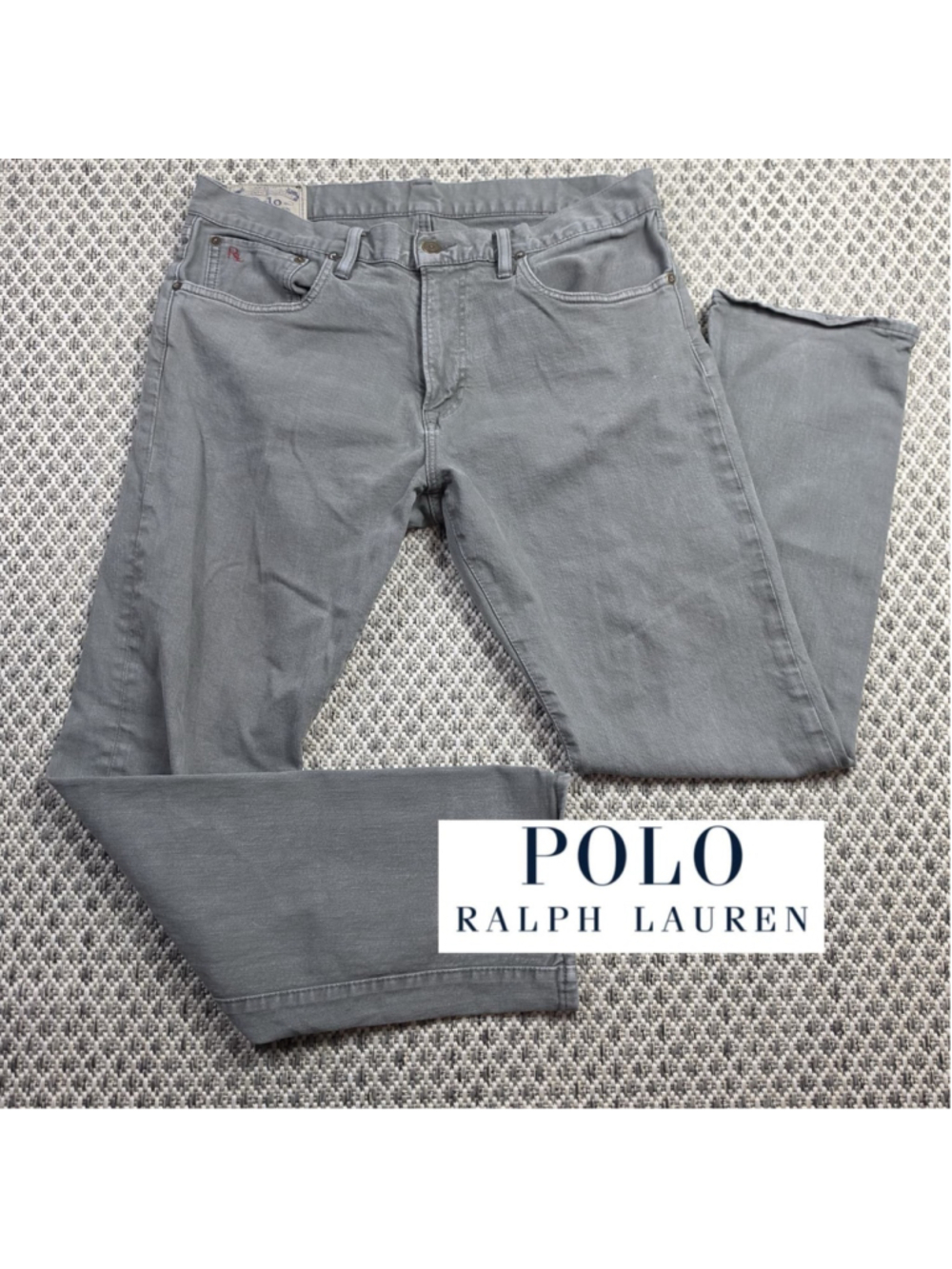 Vintage Polo Ralph Lauren Jeans Mens 34 Gray Authentic Dungarees Y2K Mexico